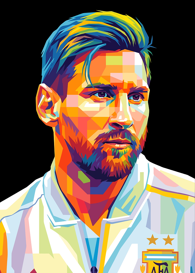 Lionel Messi Pop Art Portrait