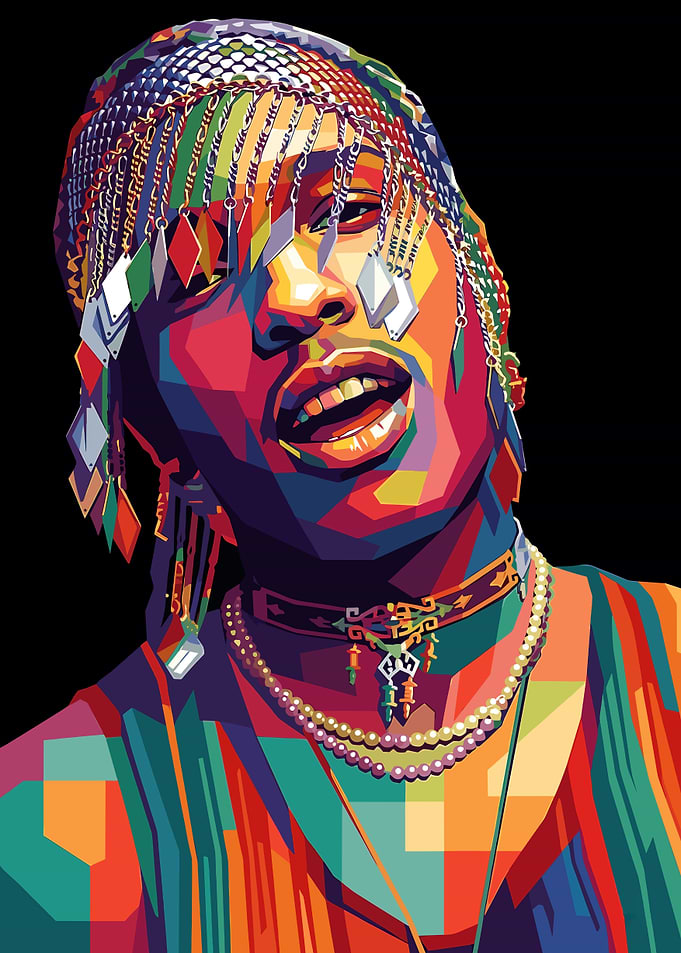 A$AP Rocky Pop Art Portrait