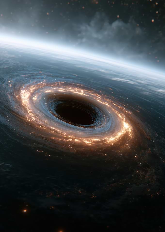 Black Hole Devouring Planet