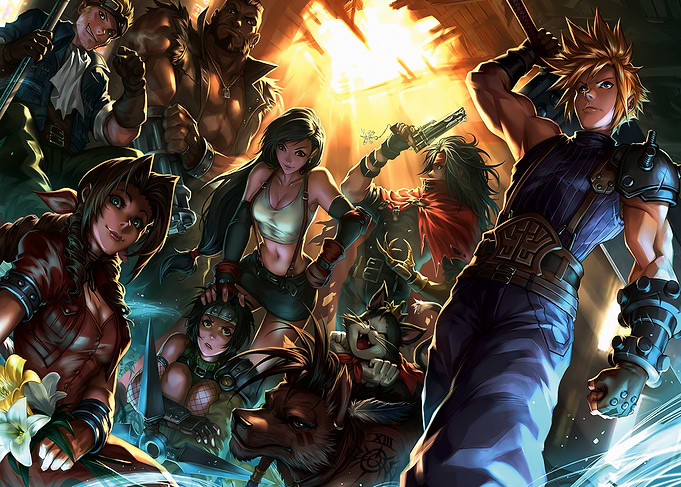 Final Fantasy VII Group Portrait