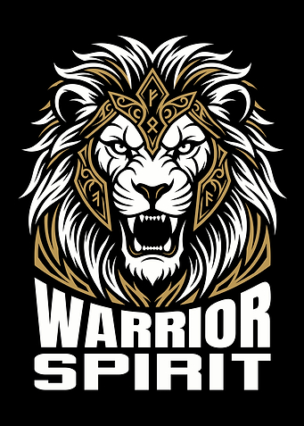 Warrior Spirit Lion Nordic Helmet Illustration