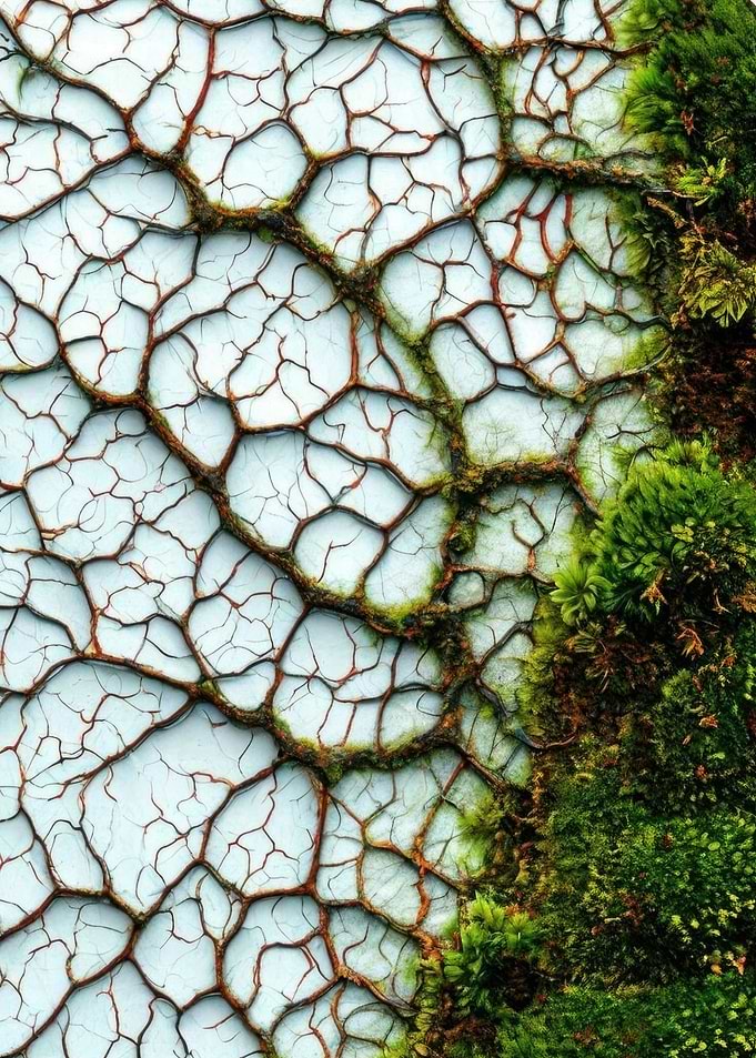 Mossy Cracked Surface