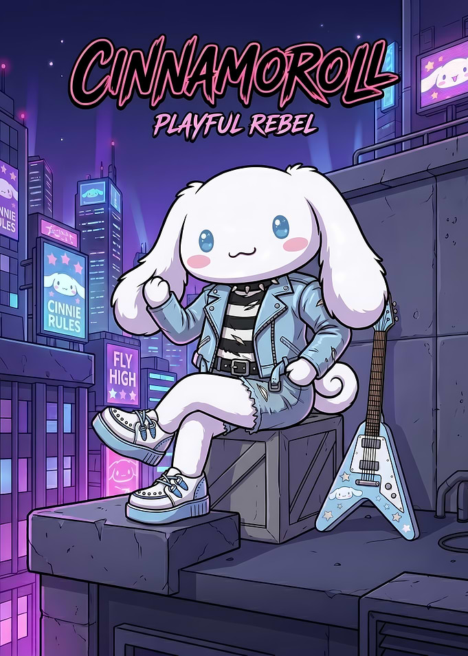 Cinnamoroll Playful Rebel Rocker