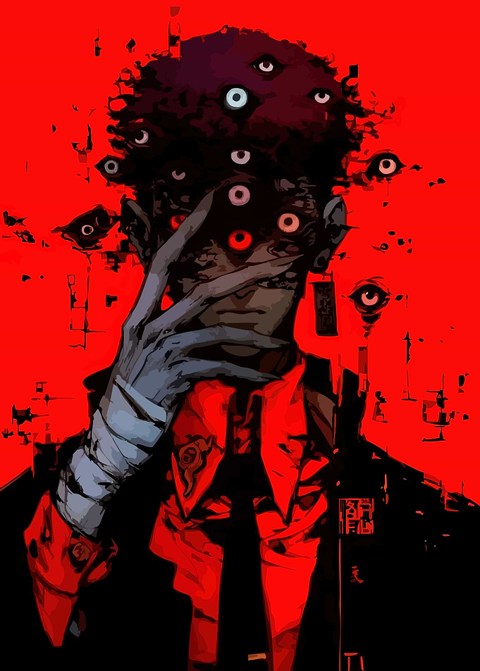 Creepy Figure with Many Eyes