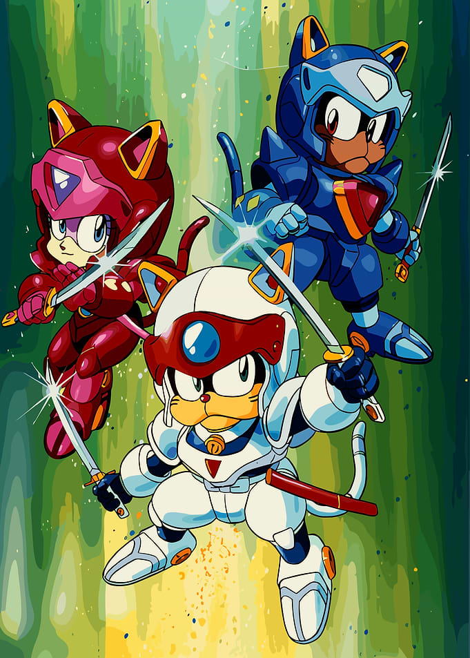 Samurai Pizza Cats Anime Poster