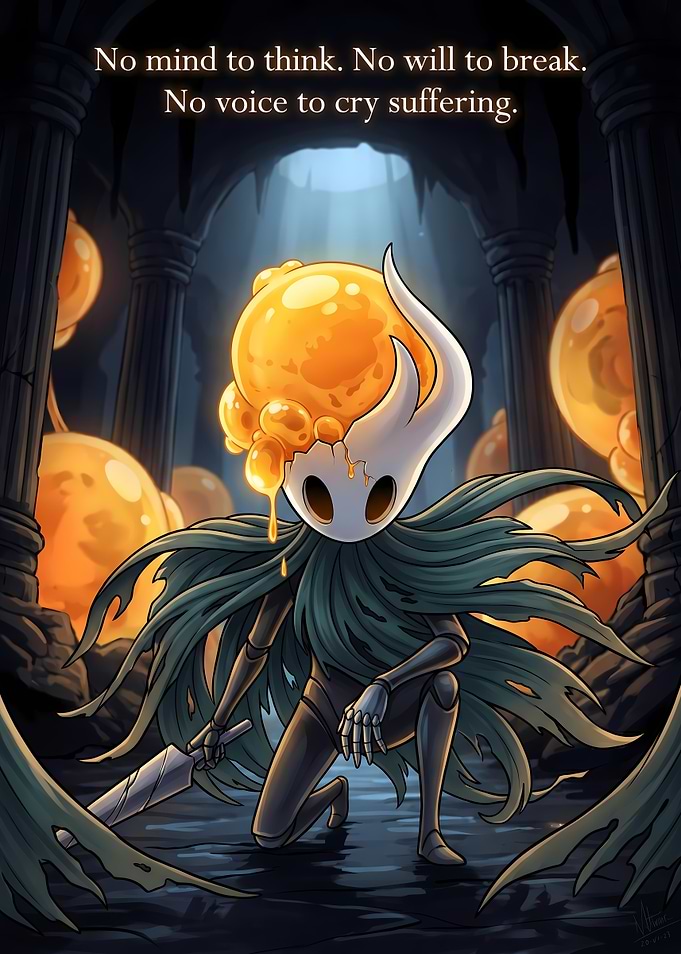 Hollow Knight The Knight with Orange Orb