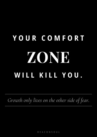 Your Comfort Zone Will Kill You — Bold Dark Motivational Print | BeaconSoul