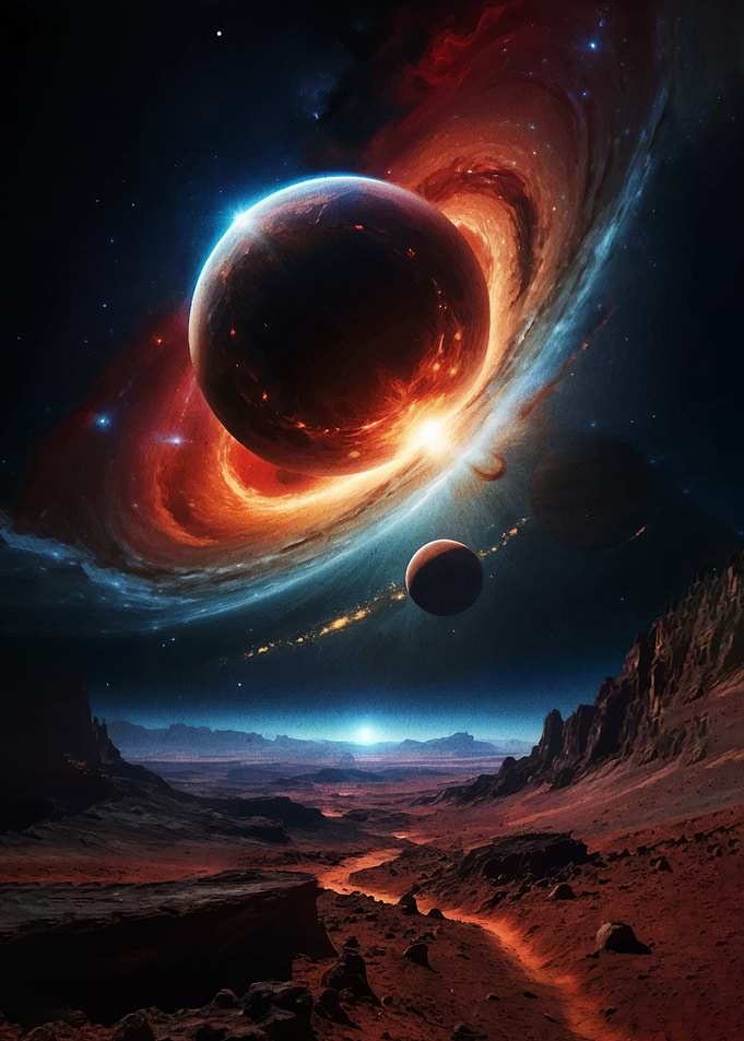 Alien Planet with Cosmic Phenomenon