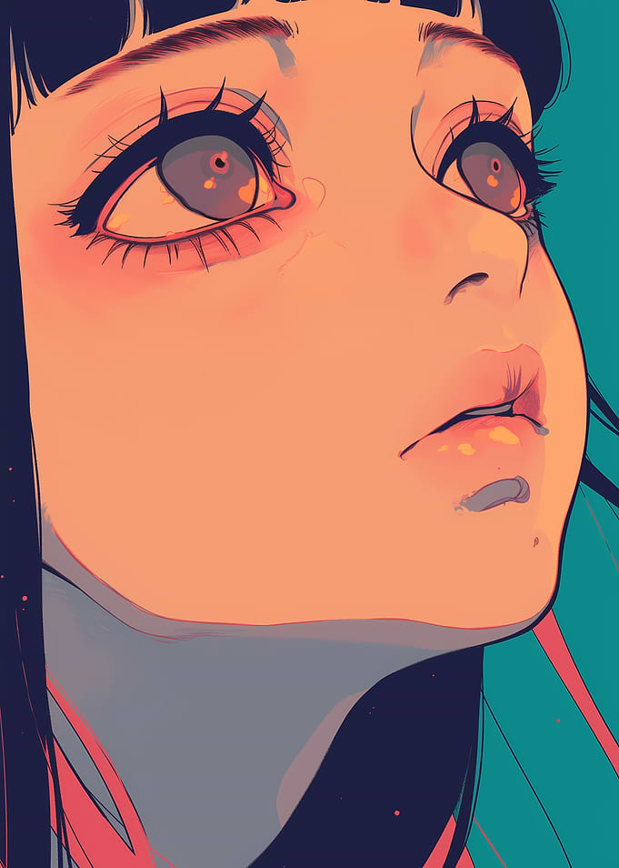 Close-up Anime Portrait