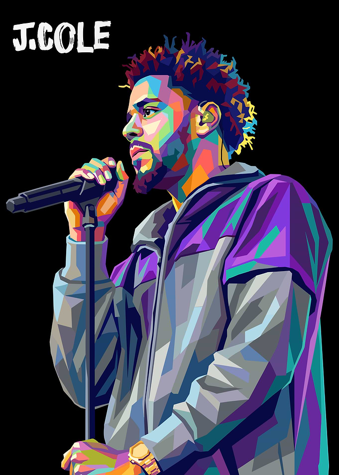 J. Cole Pop Art Portrait