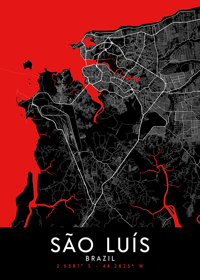 São Luís Dark Map