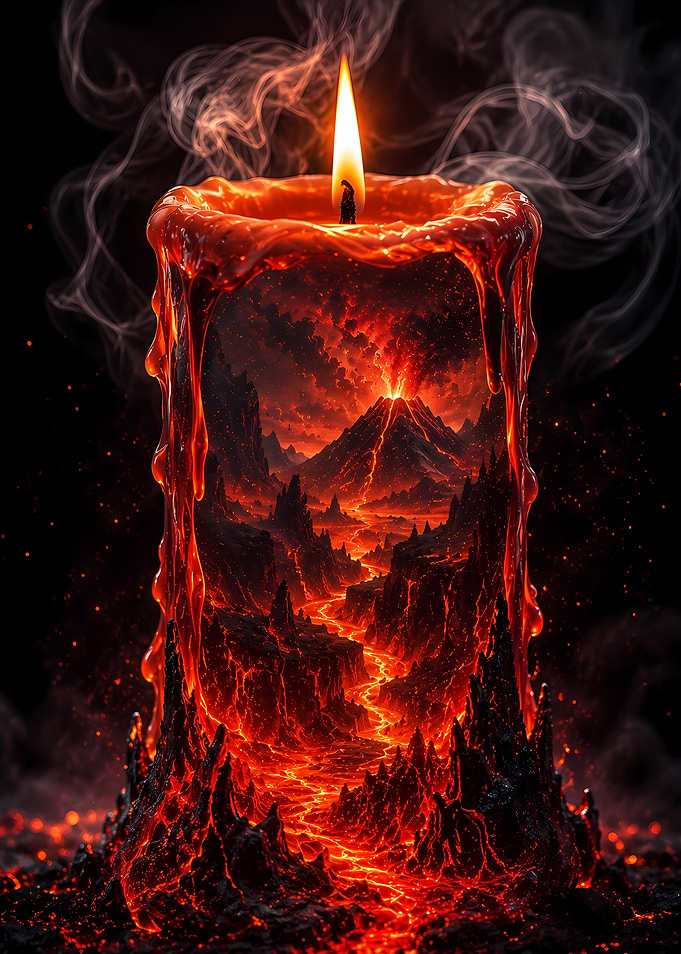 Lava Candle Landscape