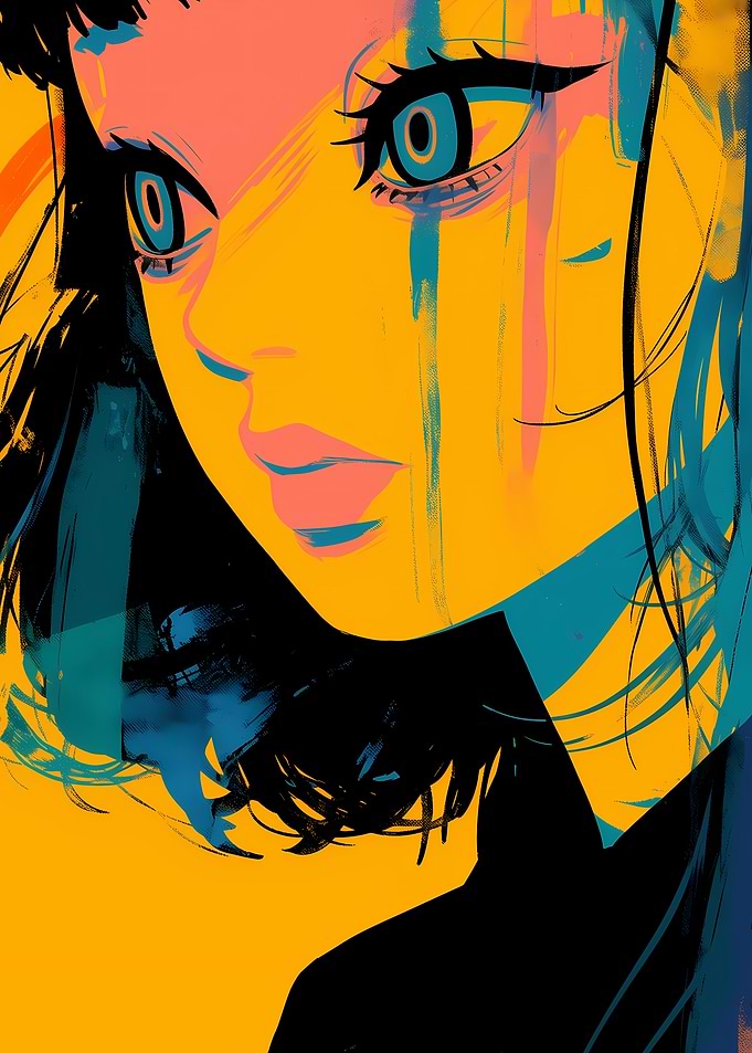 Vibrant Anime Portrait