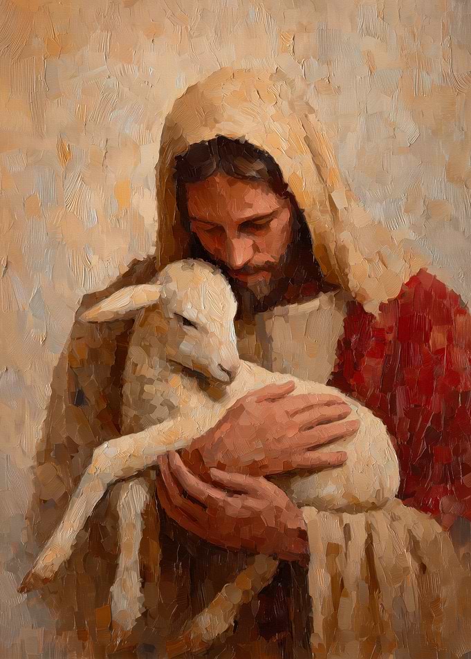 Jesus Holding a Lamb