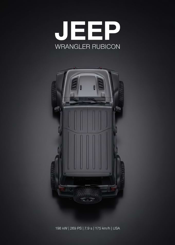 Jeep Wrangler Rubicon Top View