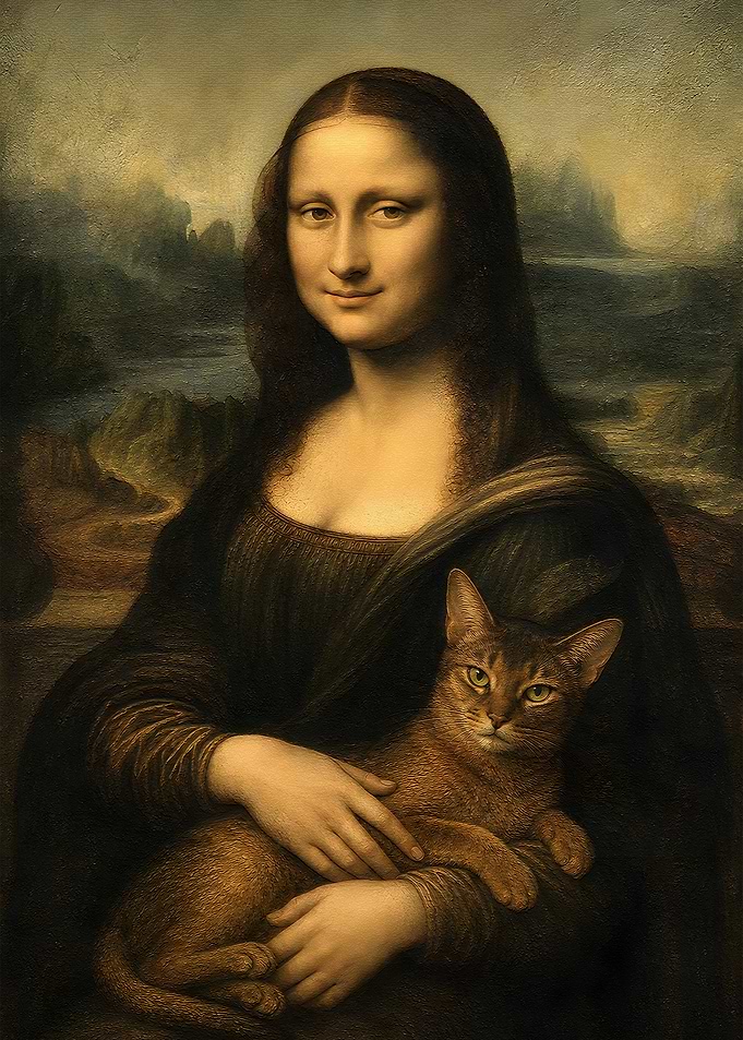 Mona Lisa Holding a Cat