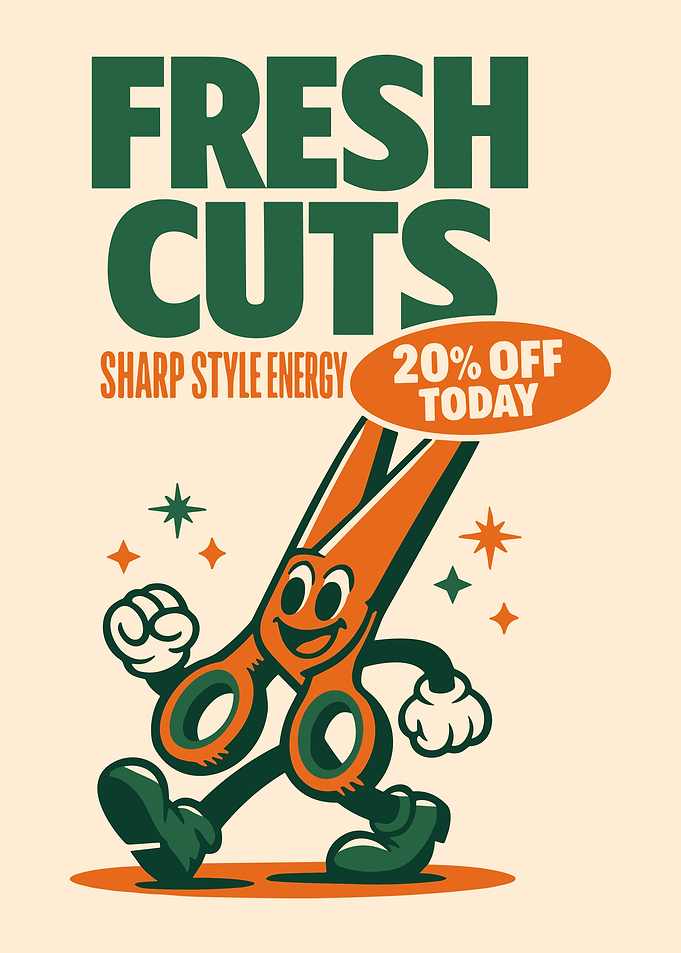Retro Scissors with Fresh Cuts Offer