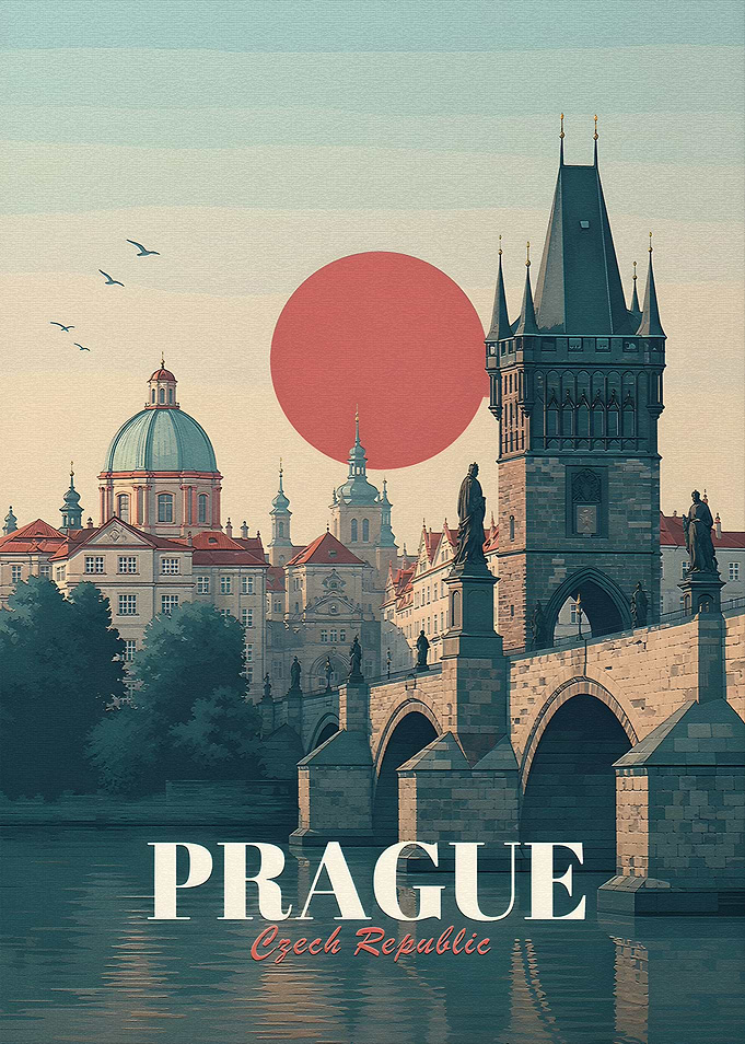 Prague Travel Poster