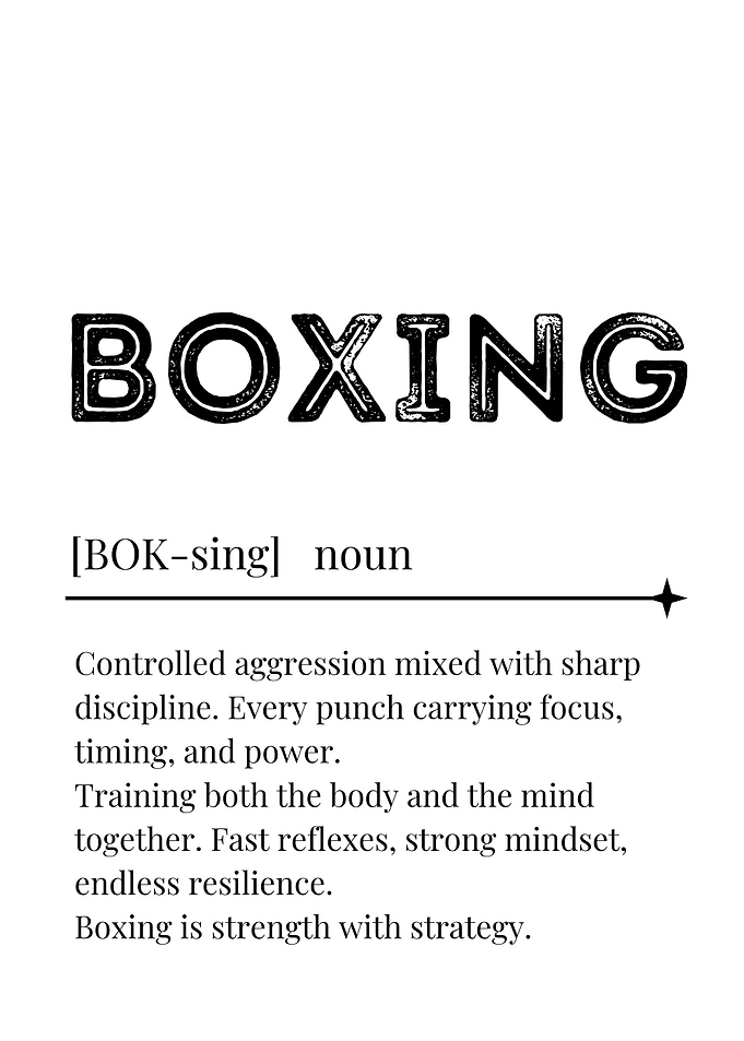 Boxing Definition Poster