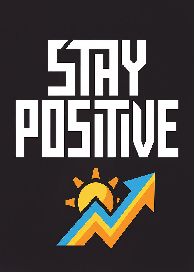 Stay Positive Motivational Graphic