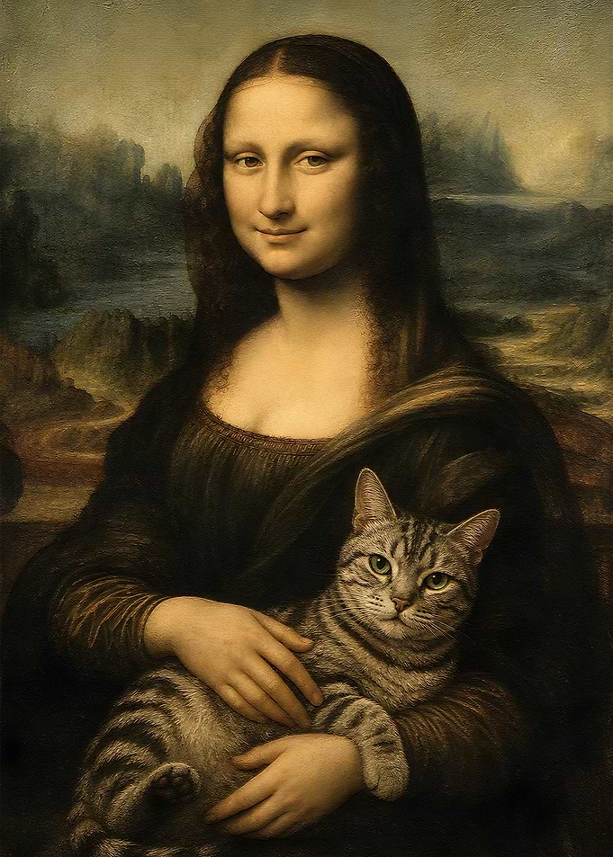 Mona Lisa Holding a Cat