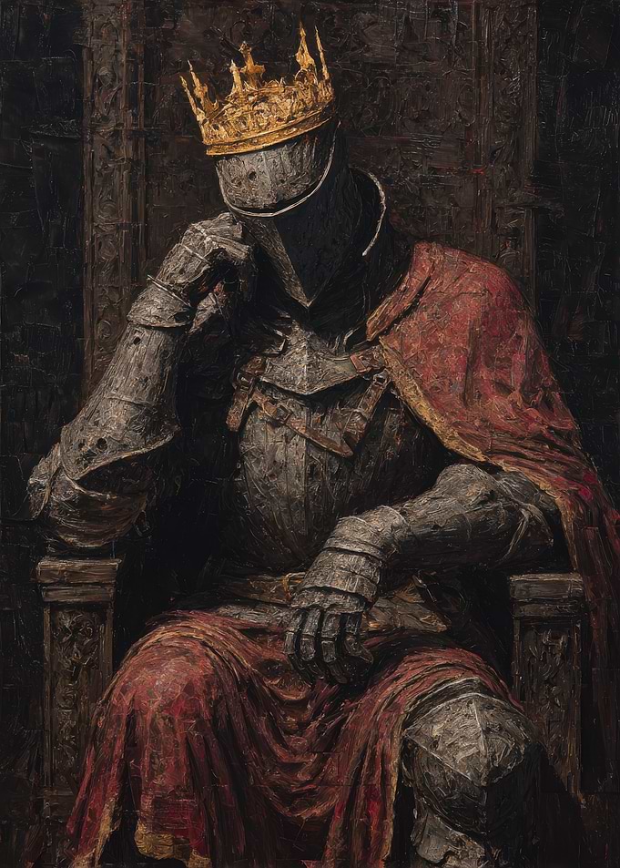 Knight King on Throne