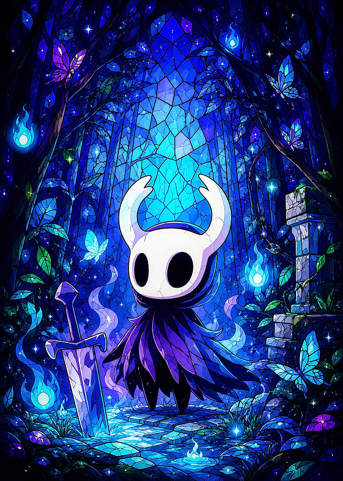 Hollow Knight Stained Glass Art