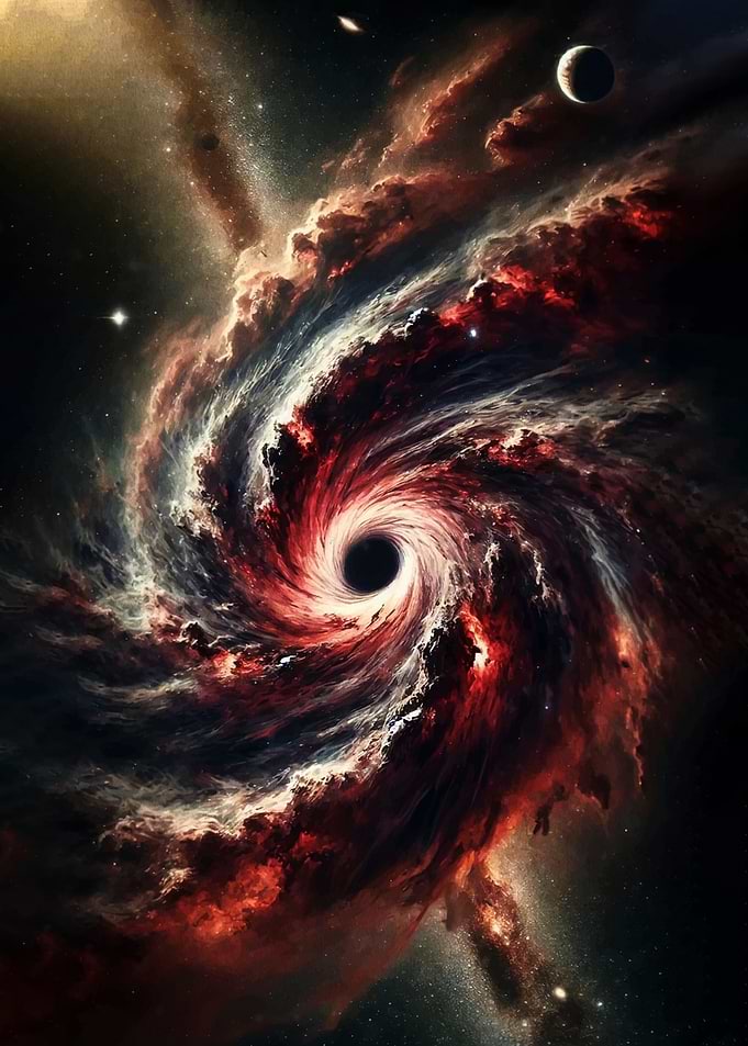Cosmic Black Hole Swirl