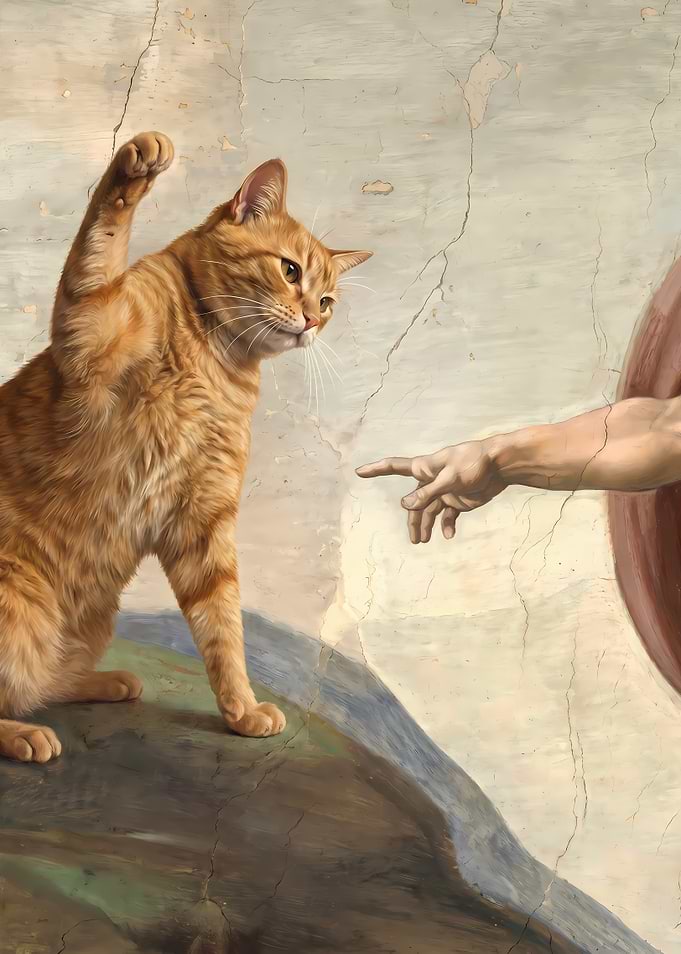 Cat and God's Hand Meme