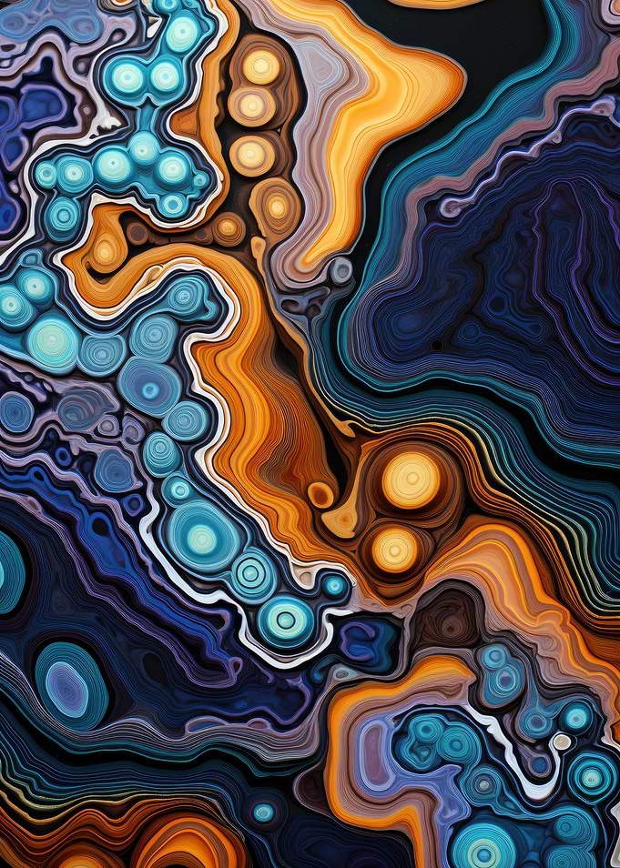 Abstract Swirling Agate Pattern