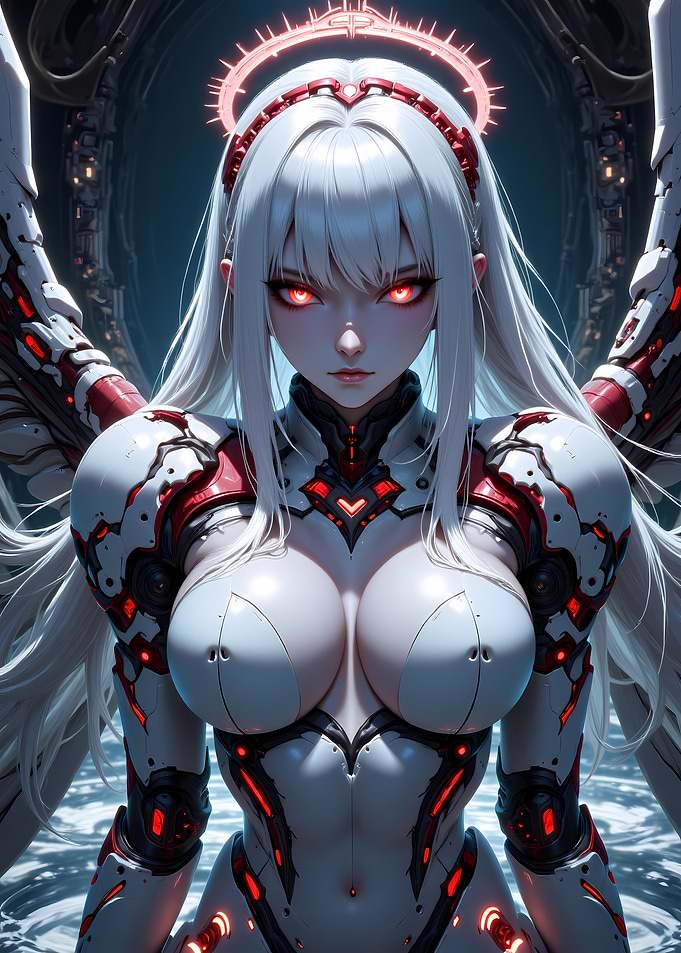 Cyberpunk Angel Warrior