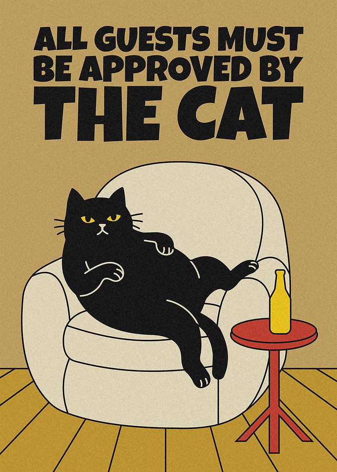 Cat Approves Guests Poster