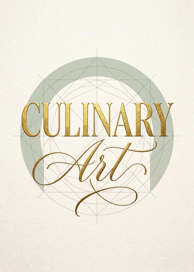 Culinary Art Typography | Elegant Gastronomy