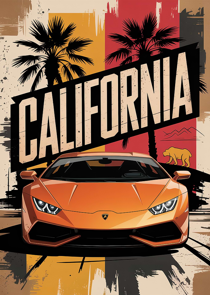 California Car Poster