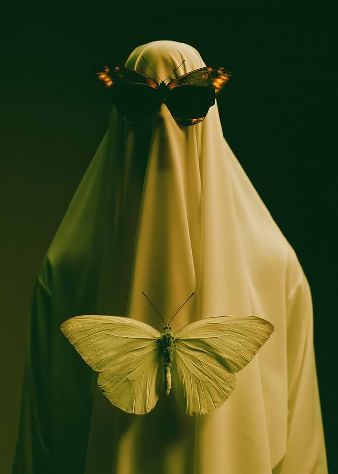 Ghost with Butterflies