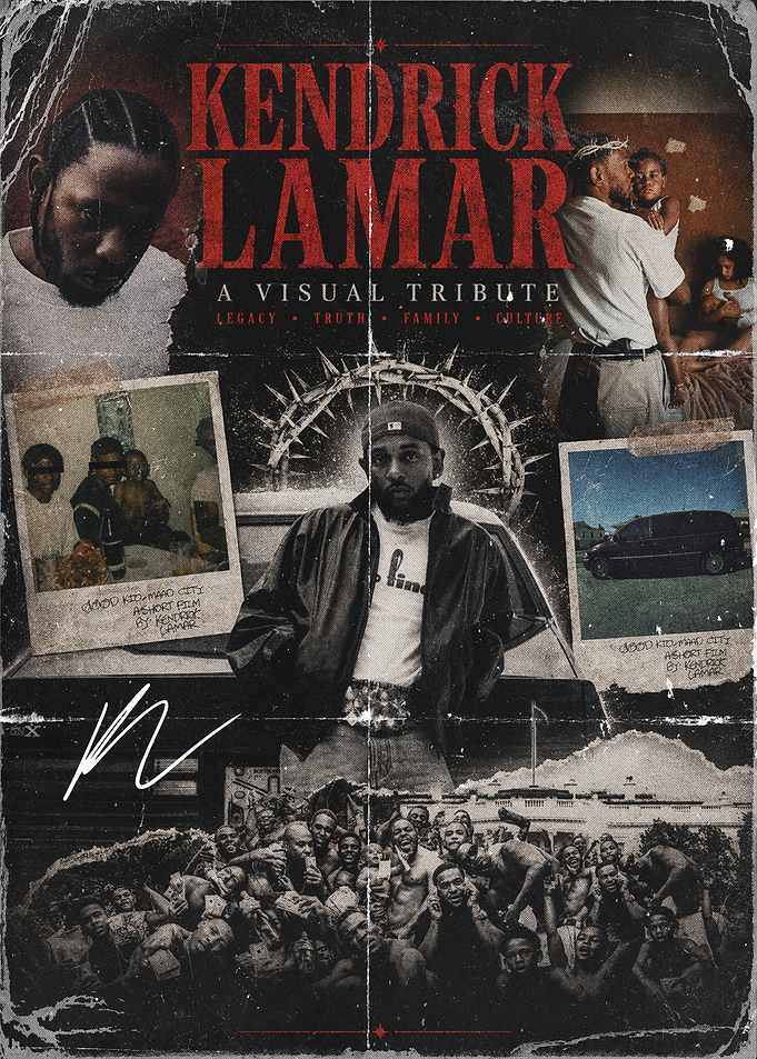 Kendrick Lamar Visual Tribute Poster