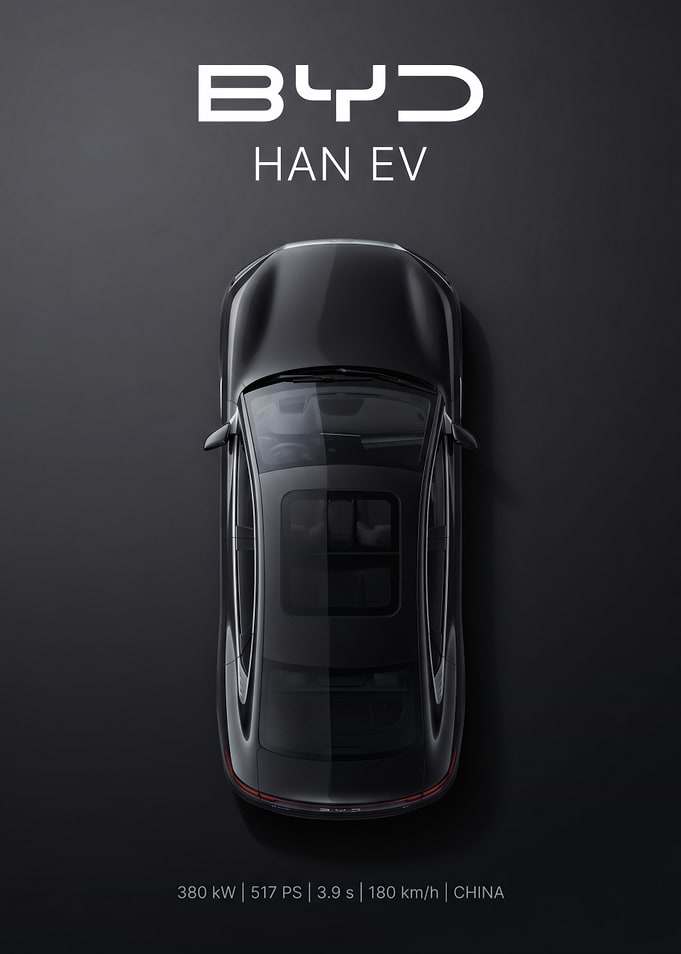 BYD Han EV Top View