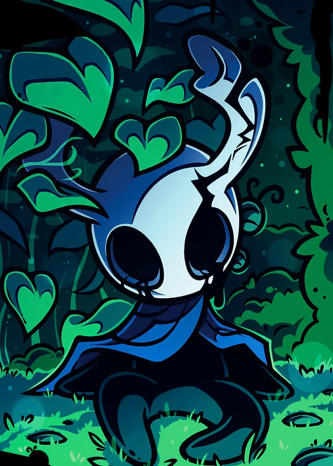 Hollow Knight Character in Forest