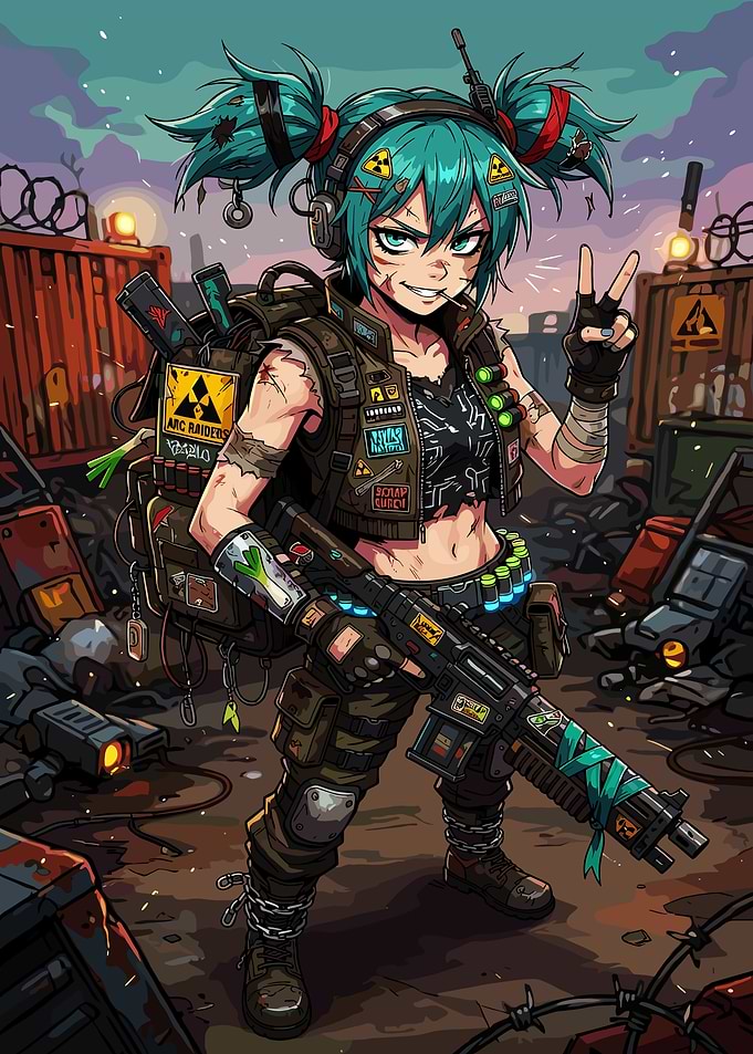 Anime arc raiders game poster