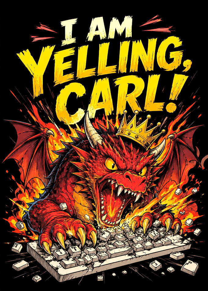 Dragon Yelling at Keyboard