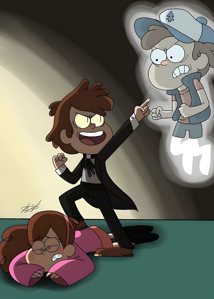 Dipper Pines confronts Bill Cipher