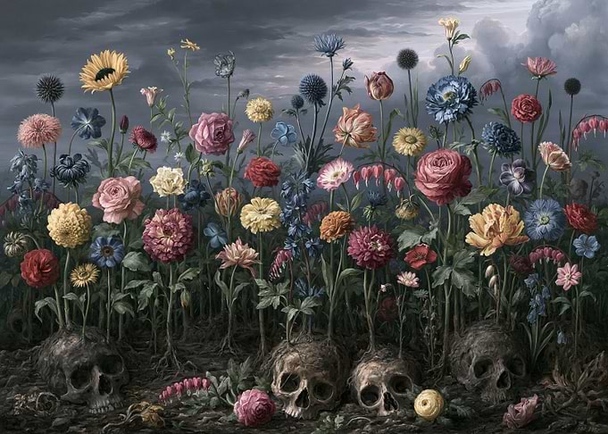 Skulls and Flowers