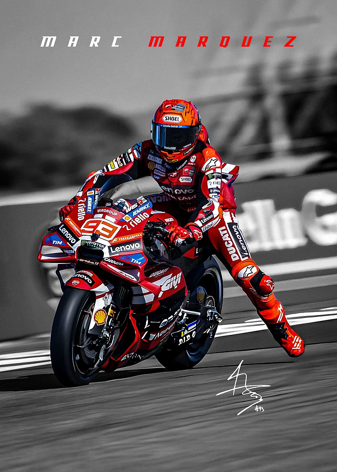 Marc Marquez on Ducati Motorcycle