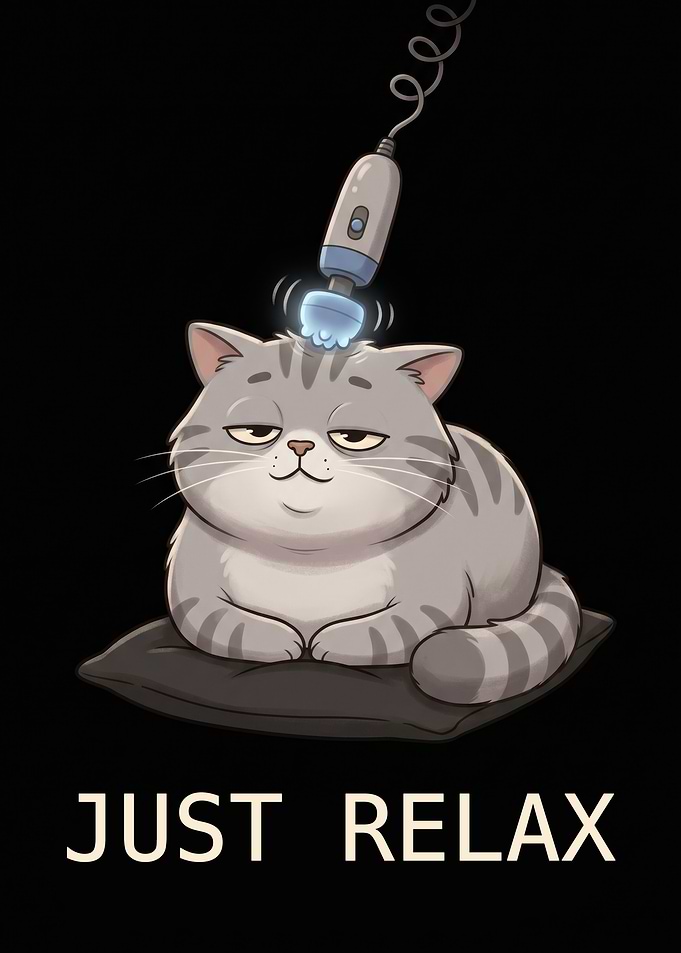 Cat Getting Head Massage