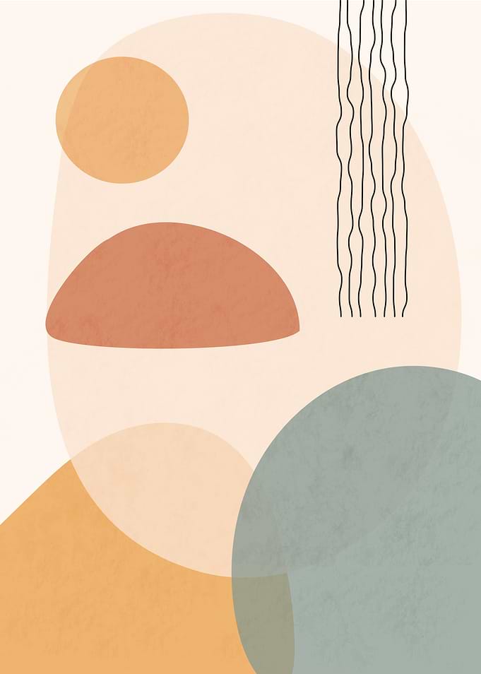 Soft Fluid Serenity - Minimalist Abstract Organic Shapes