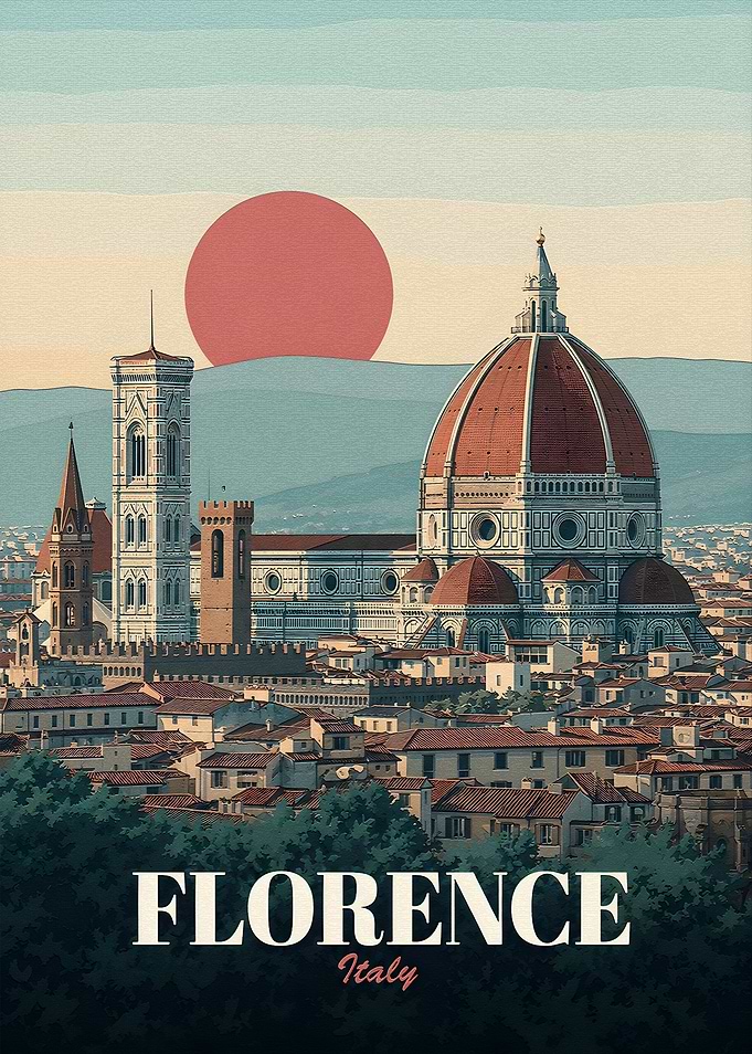 Florence Italy Vintage Poster