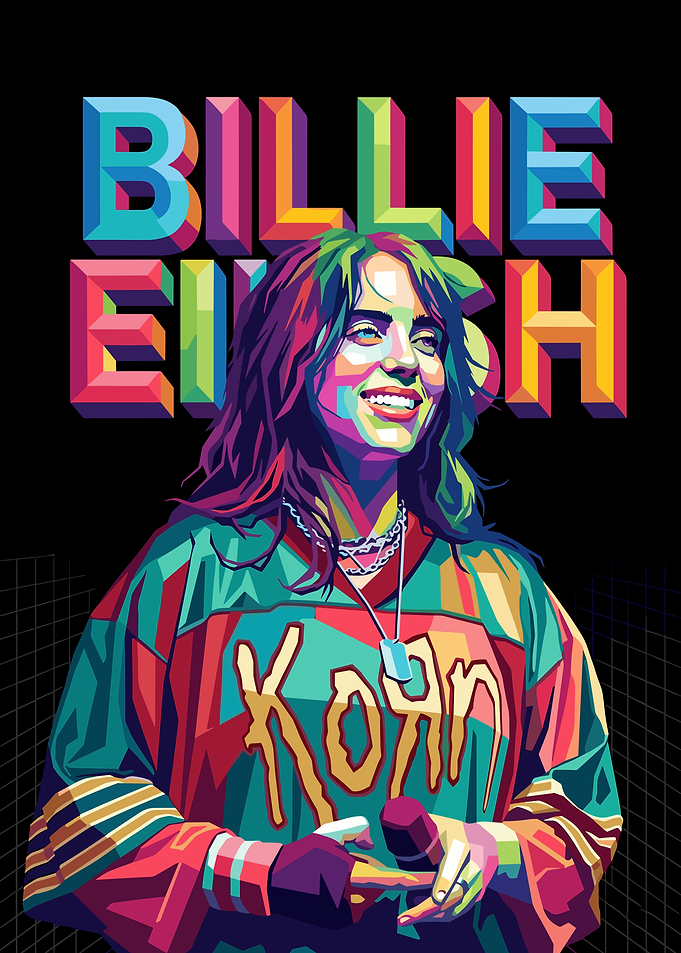 Billie Eilish Pop Art Portrait