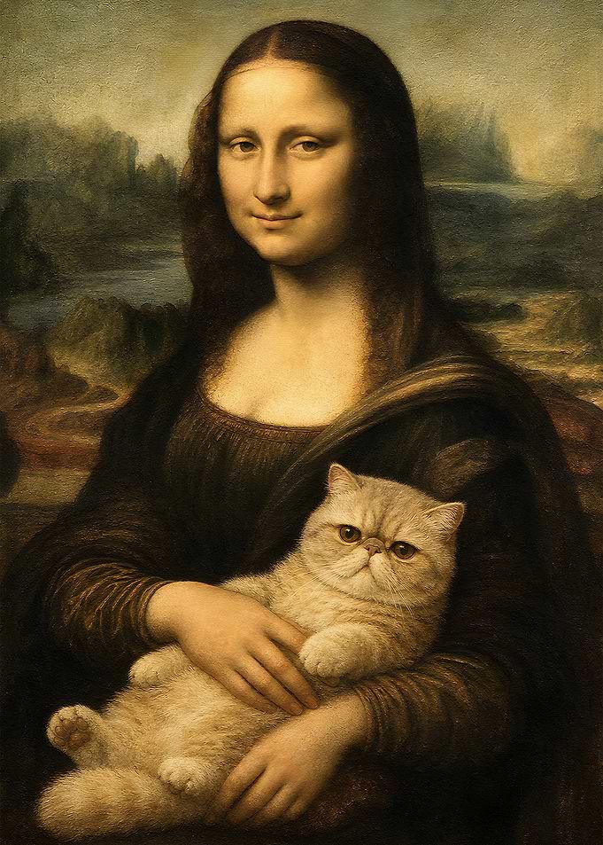 Mona Lisa Holding a Cat