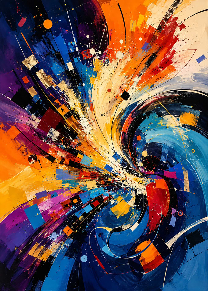 Explosion of Color Abstract Art