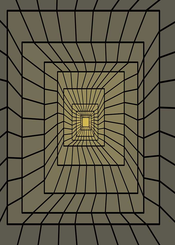 Abstract Geometric Tunnel Illusion